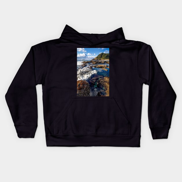 Happy Tide Pools Kids Hoodie by JeffreySchwartz